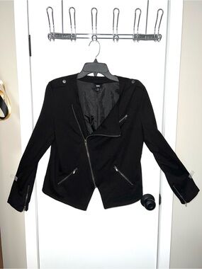 Women’s Black Asymmetrical Zip Jacket
